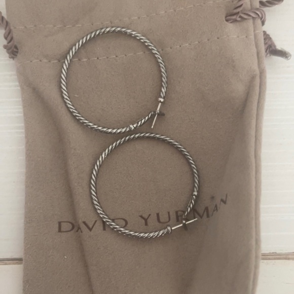 David Yurman Classic Cable Hoop Earrings - Picture 1 of 5